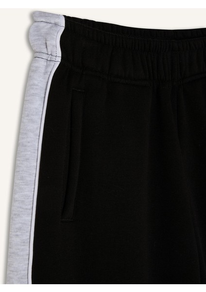 Regular Fit Kalın Eşofman Altı Beli Lastikli Basic Düz Geniş Bol Paça E4900AX24CW