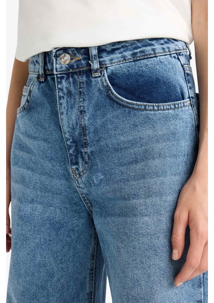 Barrel Fit Normal Bel Bilek Boy Jean Yıkamalı Pantolon F6102AX25HS indirimleri