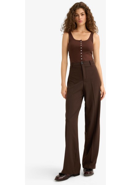 Straight Fit Fleto Cepli Normal Bel Standart Boy Pantolon F6214AX25AU