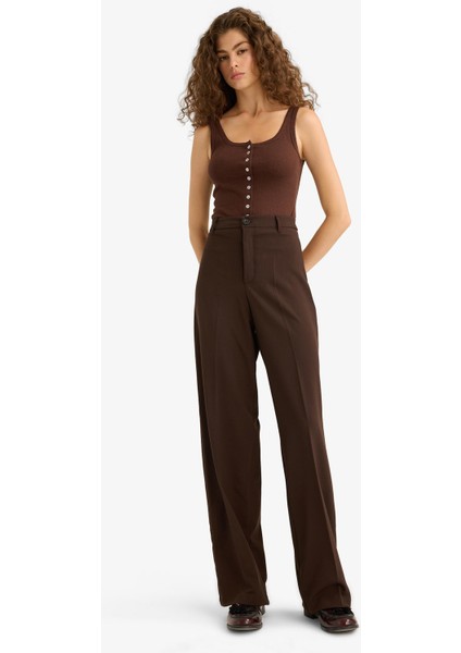 Straight Fit Fleto Cepli Normal Bel Standart Boy Pantolon F6214AX25AU fiyatları
