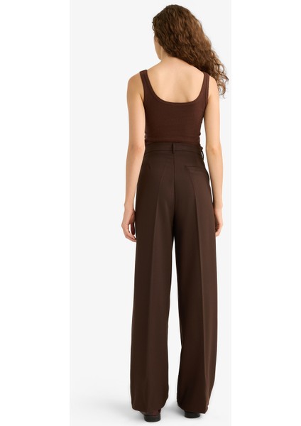Straight Fit Fleto Cepli Normal Bel Standart Boy Pantolon F6214AX25AU fırsatları