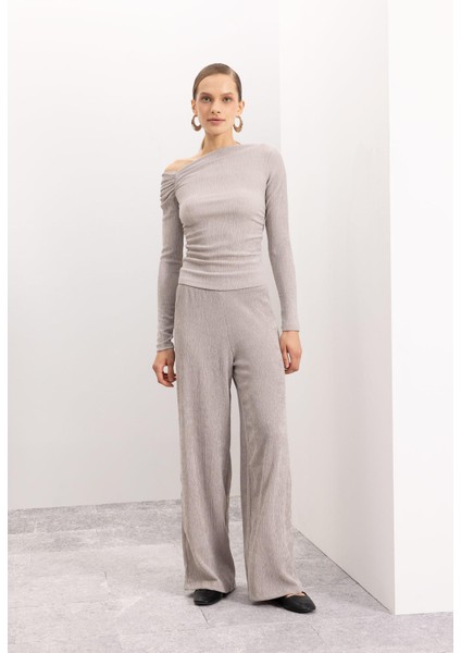 Wide Leg Bürümcük Pantolon