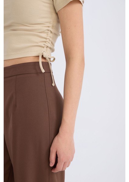 Standart Boy Kumaş Palazzo Pantolon Wide Leg Geniş Bol Paça Basic Düz Yüksek Bel C6402AX25SP indirimleri