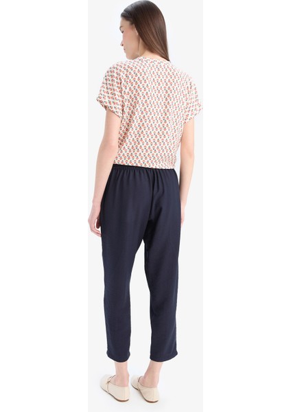 Jogger Fit Esnek Belli Düz Paça Pantolon D2573AX25SP