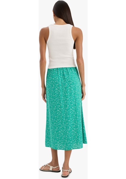 A Form Çiçekli Normal Bel Midi Etek indirimleri