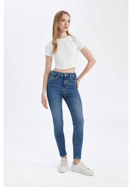 Skinny Fit Yüksek Bel Bilek Boy Jean Pantolon C7611AX24WN fiyatları