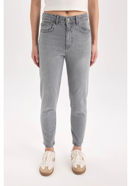 Lina Comfort Mom Yüksek Bel Bilek Boy Jean Yıkamalı Pantolon E3438AXNS fırsatları