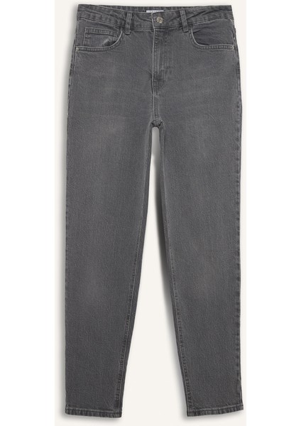 Lina Comfort Mom Yüksek Bel Bilek Boy Jean Yıkamalı Pantolon E3438AXNS