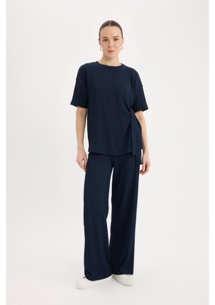 Bürümcük Pantolon Wide Leg Geniş Bol Paça Esnek Belli C0200AX25SP