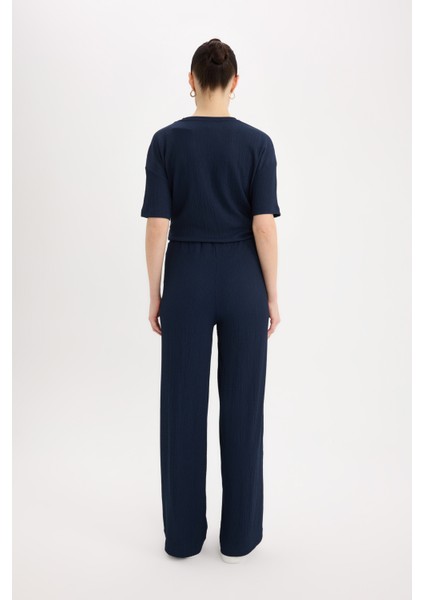 Bürümcük Pantolon Wide Leg Geniş Bol Paça Esnek Belli C0200AX25SP
