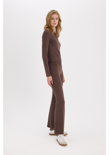 Coool Flare Fit Esnek Belli İspanyol Paça Ribana Pantolon E0628AX25SP fiyatları