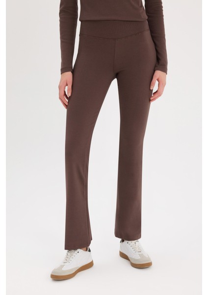 Coool Flare Fit Esnek Belli İspanyol Paça Ribana Pantolon E0628AX25SP modelleri
