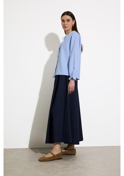 A Kesim Basic Düz Poplin Maxi Tesettür Etek E4369AX25SP modelleri