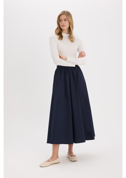 A Kesim Basic Düz Poplin Maxi Tesettür Etek E4369AX25SP fırsatları
