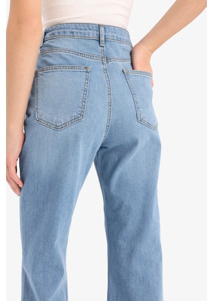 Slim Flare Yüksek Bel Düz Paça Uzun Jean Pantolon D7974AX25SP fırsatları