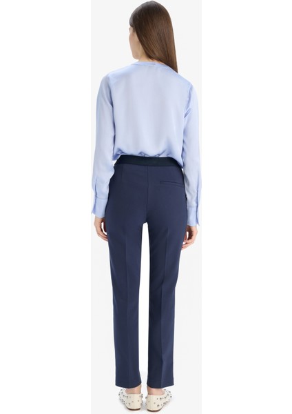 Chino Kumaş Pantolon Yüksek Bel Düz Paça E5458AX25SP