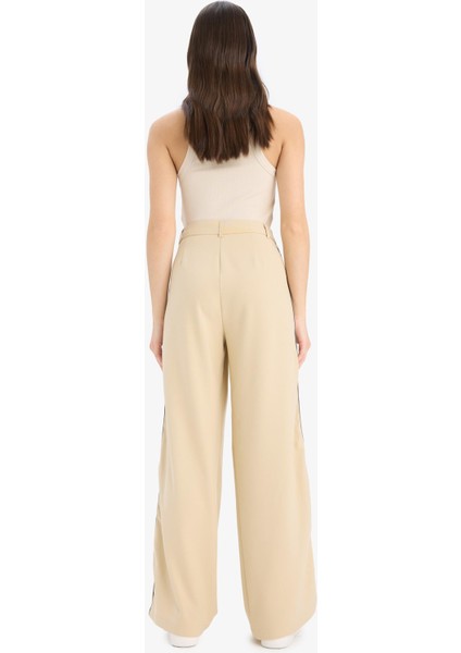 Wide Leg Kumaş Palazzo Pantolon Fermuarlı Normal Bel Standart Boy Geniş Bol Paça E7275AX25SP
