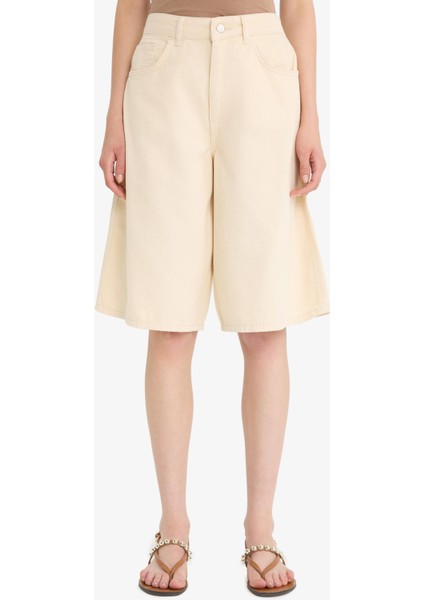 Coool Normal Bel Kısa Paça Gabardin Bermuda Şort F3133AX25HS