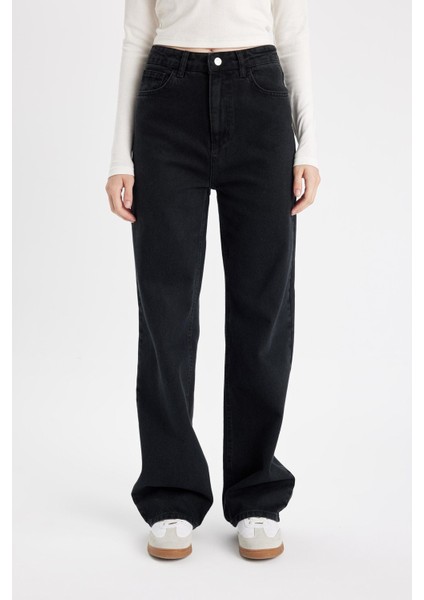 90's Wide Leg Yüksek Bel Uzun Jean Pantolon D4315AX24AU fırsatları