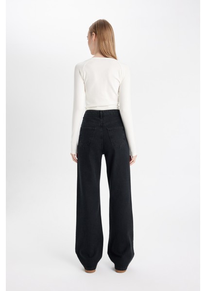 90's Wide Leg Yüksek Bel Uzun Jean Pantolon D4315AX24AU