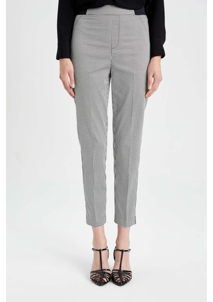 Sigaret Saten Kumaş Pantolon Desenli Normal Bel Beli Lastikli Düz Paça J8741AZ24WN indirimleri