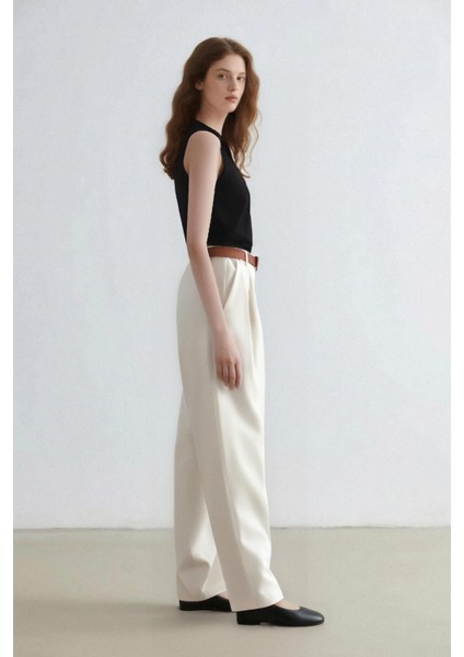 Carrot Fit Gabardin Kumaş Pantolon Kemerli Yüksek Bel Kısa Paça D2732AX25SP indirimleri