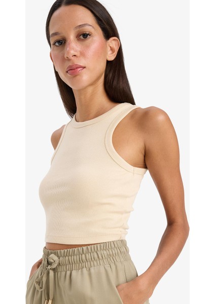 Fitted Halter Yaka Fitilli Kaşkorse Atlet U0357AZ25SM