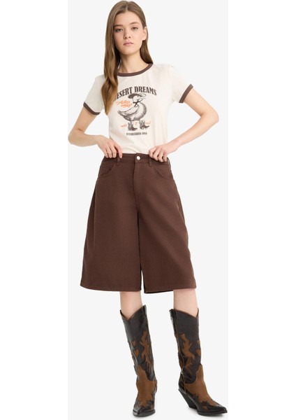 Coool Normal Bel Kısa Paça Gabardin Bermuda Şort F3133AX25HS fırsatları