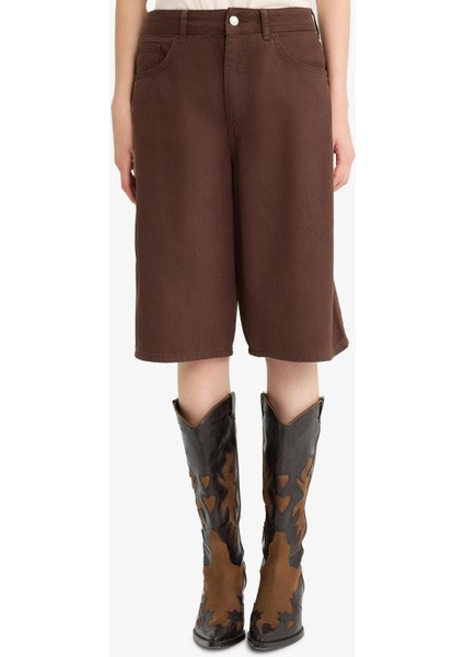 Coool Normal Bel Kısa Paça Gabardin Bermuda Şort F3133AX25HS