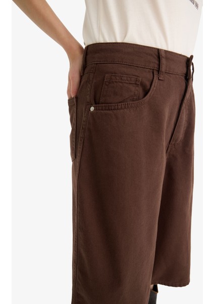 Coool Normal Bel Kısa Paça Gabardin Bermuda Şort F3133AX25HS