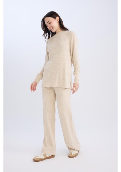 Triko Pantolon Regular Fit Basic Düz Beli Lastikli Düz Paça D6912AX24WN fiyatları