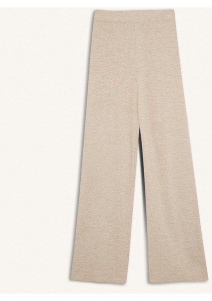 Triko Pantolon Regular Fit Basic Düz Beli Lastikli Düz Paça D6912AX24WN