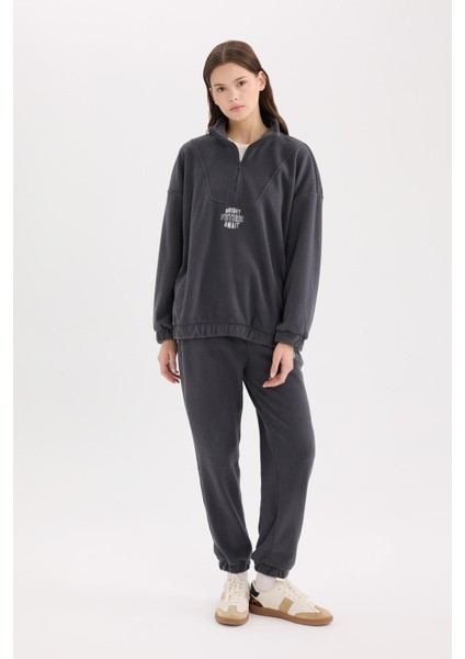 Standart Fit Polar Eşofman Altı Beli Bağcıklı Lastikli Paça Cepli Baskılı Uzun Boy Y2650AZ24WN fiyatları