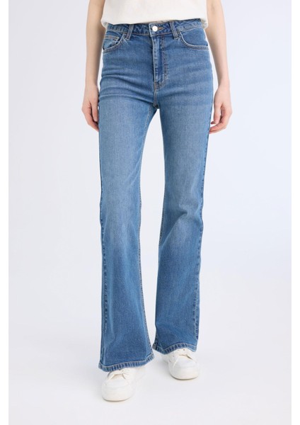 Mia Yüksek Bel Geniş Paça Jean Pantolon D6640AX25SP