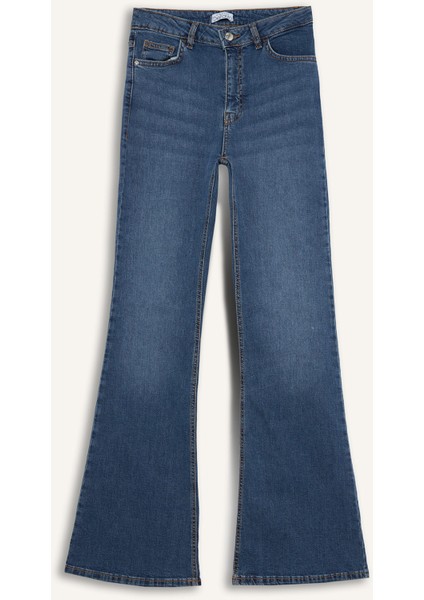 Mia Yüksek Bel Geniş Paça Jean Pantolon D6640AX25SP