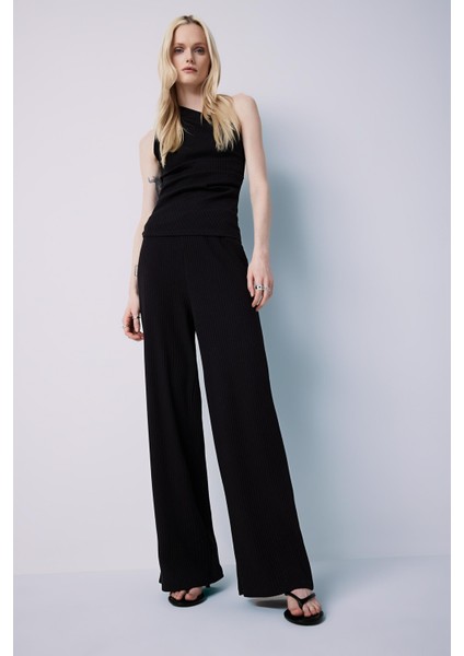 Slim Fit Dar Kesim Fitilli Kaşkorse Basic Düz Pantolon E5783AX25SP