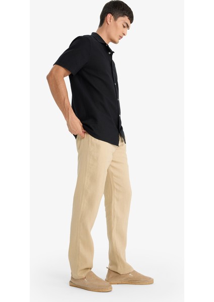 %100 Keten Relax Fit Rahat Kesim Düz Paça Yazlık Beyaz Pantolon modelleri