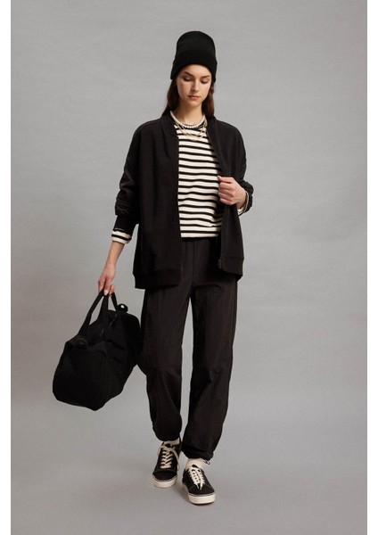 Jogger Eşofman Altı Basic Düz Beli Lastikli Ayarlanabilir Lastik Paçalı Cepli C0122AX24SP