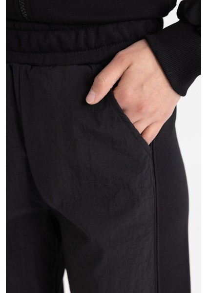 Jogger Eşofman Altı Basic Düz Beli Lastikli Ayarlanabilir Lastik Paçalı Cepli C0122AX24SP