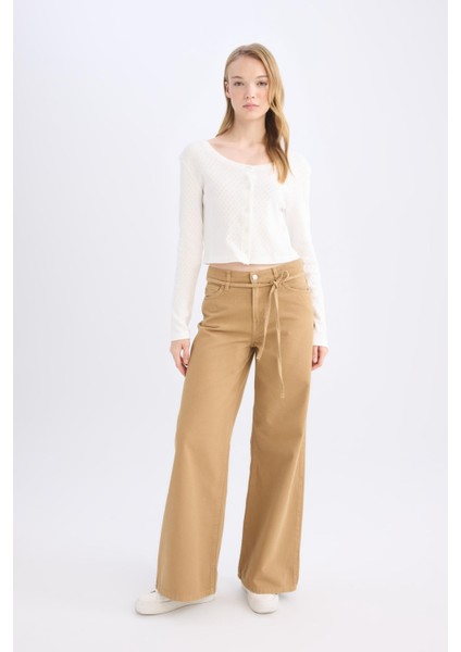 Coool Gabardin Pantolon Wide Leg Yüksek Bel Geniş Bol Paça E1794AX24WN fırsatları
