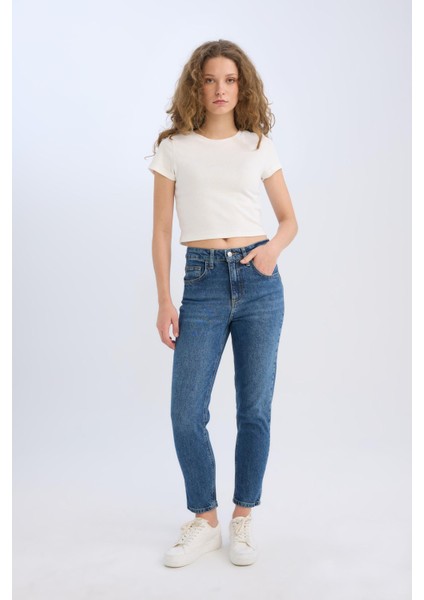 Lina Comfort Fit Yüksek Bel Bilek Boy Jean Yıkamalı Pantolon E3440AXNS fiyatları