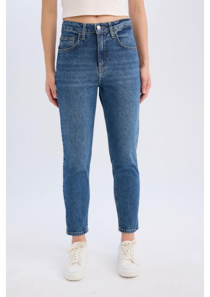 Lina Comfort Fit Yüksek Bel Bilek Boy Jean Yıkamalı Pantolon E3440AXNS fırsatları