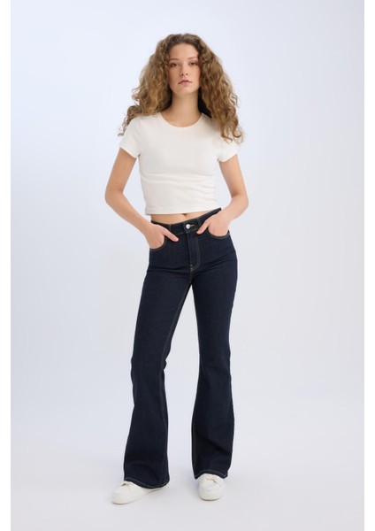 Mia Normal Bel Uzun Jean Pantolon E3877AX25SP