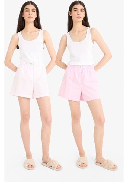 Regular Fit Kısa Boy Poplin 2'li Pijama Alt-Fall in Love E4342AX25SM