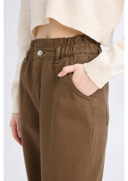 Paperbag Beli Lastikli Bilek Boy Jean Pantolon indirimleri