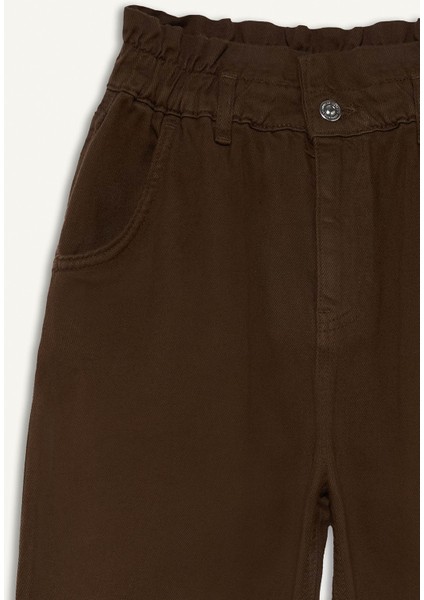 Paperbag Beli Lastikli Bilek Boy Jean Pantolon