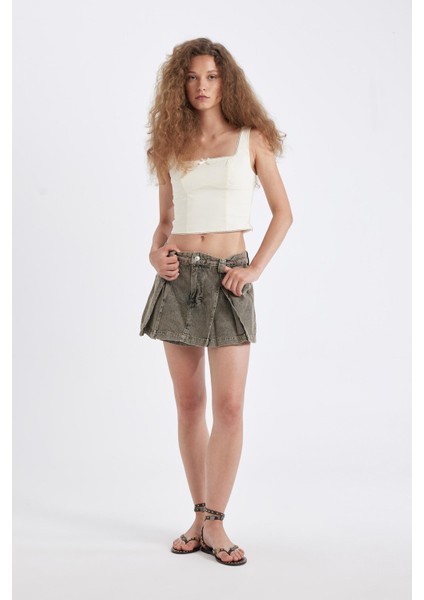 Yüksek Bel Jean Şort B8115AX24HS modelleri