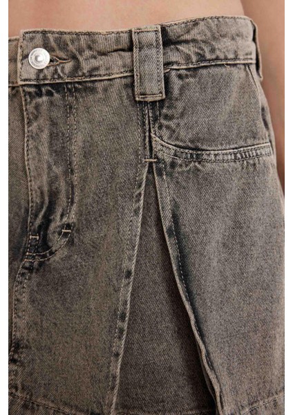 Yüksek Bel Jean Şort B8115AX24HS