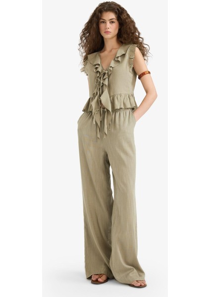 Wide Leg Çift Cepli Normal Bel Standart Boy Pantolon D1009AX25SP fiyatları