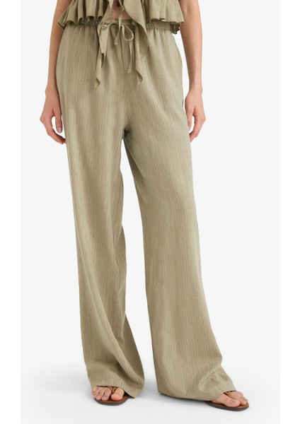 Wide Leg Çift Cepli Normal Bel Standart Boy Pantolon D1009AX25SP fırsatları